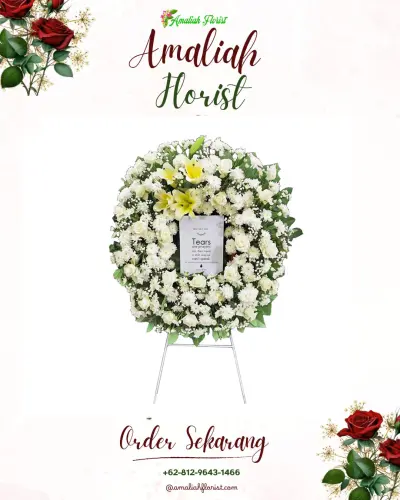 Krans Bunga Duka Cita di Darmayasa